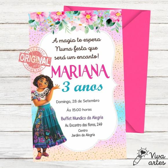 Convite Digital Encanto Mirabel Disney