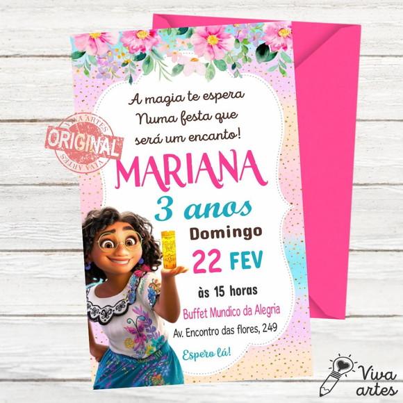 Convite Digital Encanto Mirabel Disney