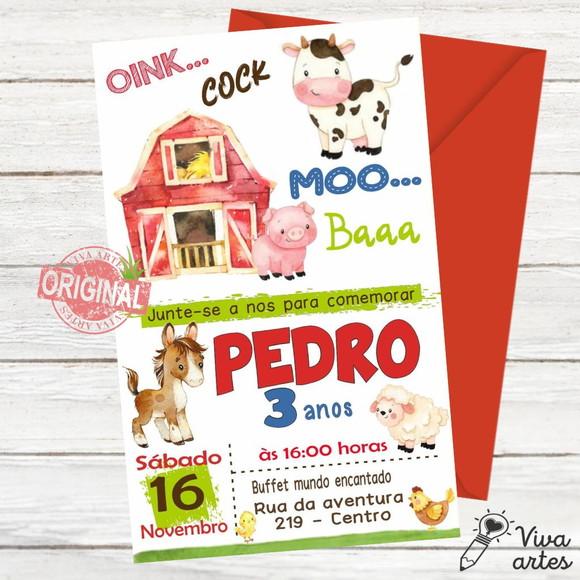 Convite Digital Fazendinha