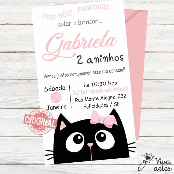 Convite Digital Gatinhos