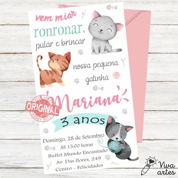 Convite Digital Gatinhos