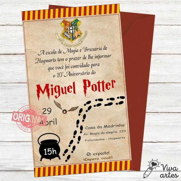 Convite Digital Harry Potter