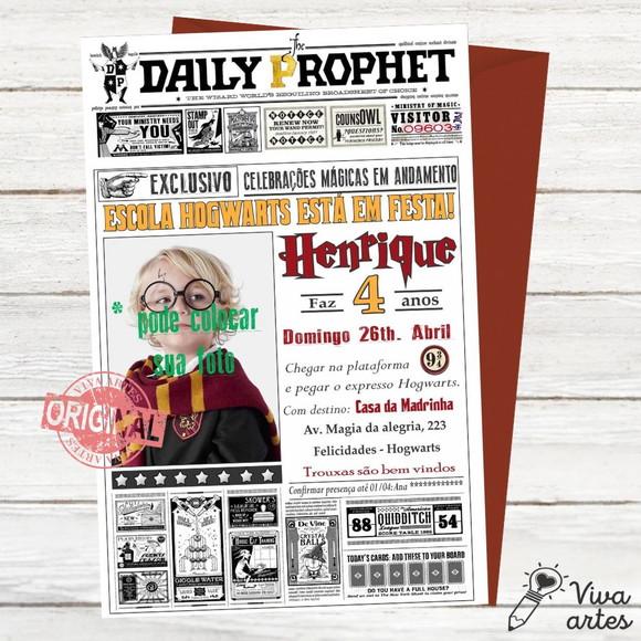 Convite Digital Harry Potter