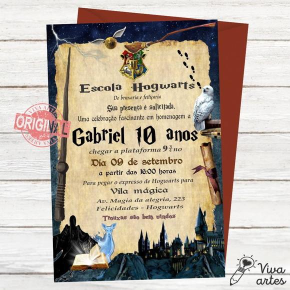 Convite Digital Harry Potter
