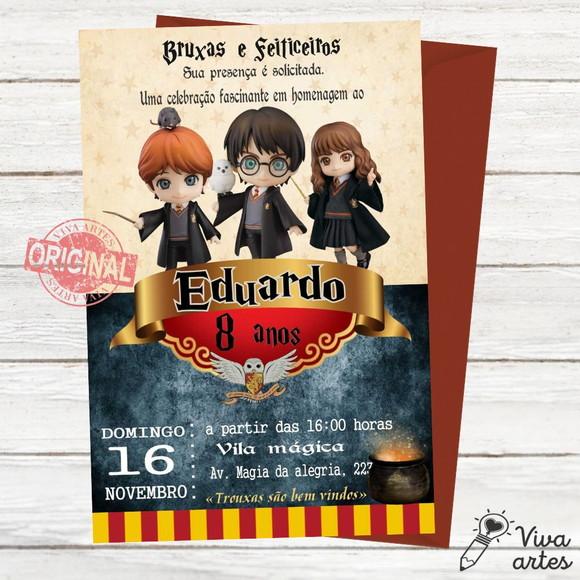 Convite Digital Harry Potter