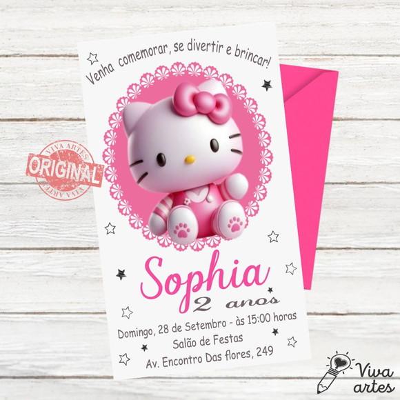Convite Digital Hello Kitty
