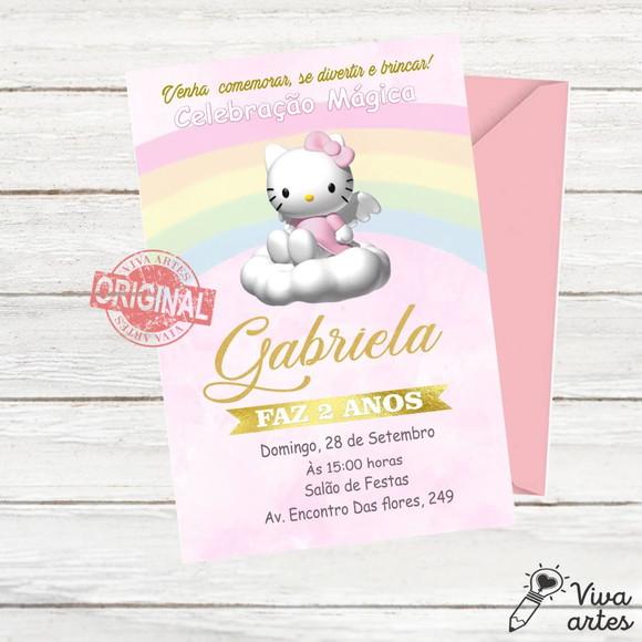 Convite Digital Hello Kitty