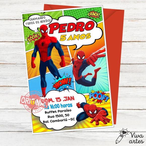 Convite Digital Homem Aranha
