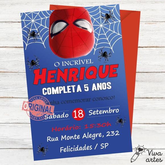 Convite Digital Homem Aranha
