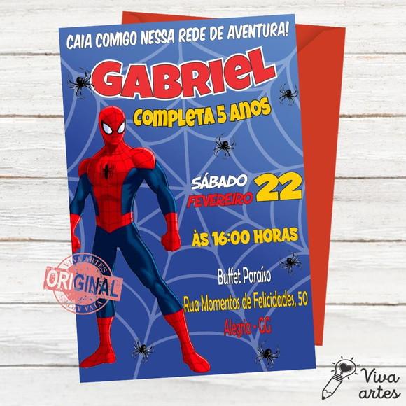 Convite Digital Homem Aranha