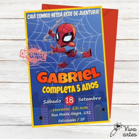 Convite Digital Homem Aranha