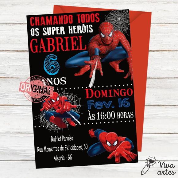 Convite Digital Homem Aranha