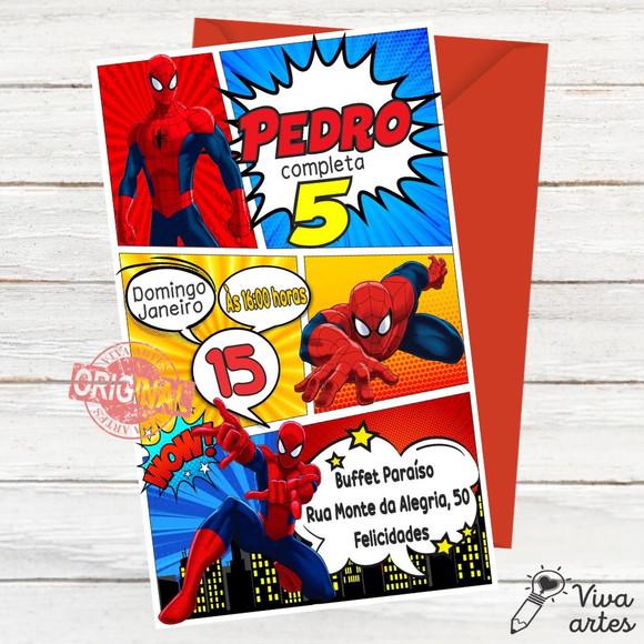 Convite Digital Homem Aranha