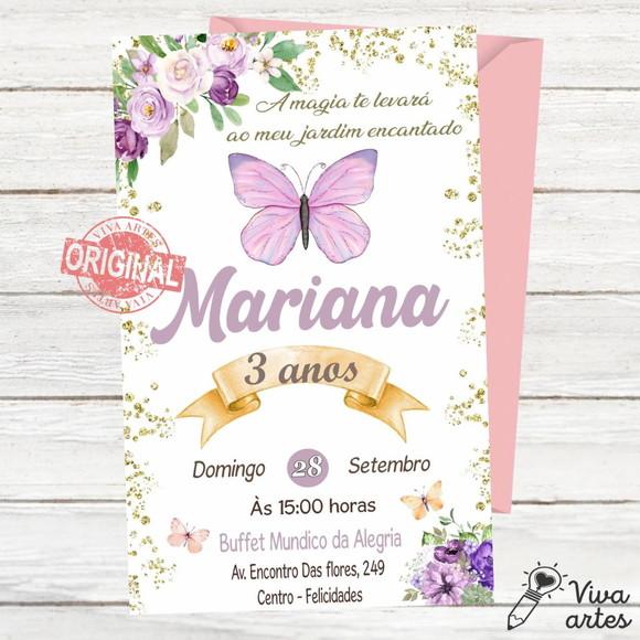 Convite Digital Jardim das Borboletas