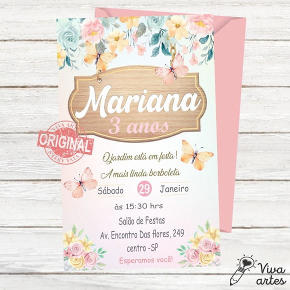 Convite Digital Jardim das Borboletas