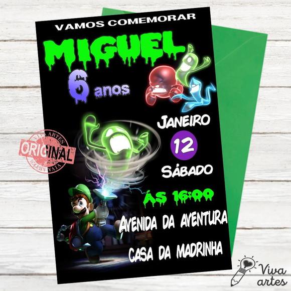 Convite Digital Luigi Bros