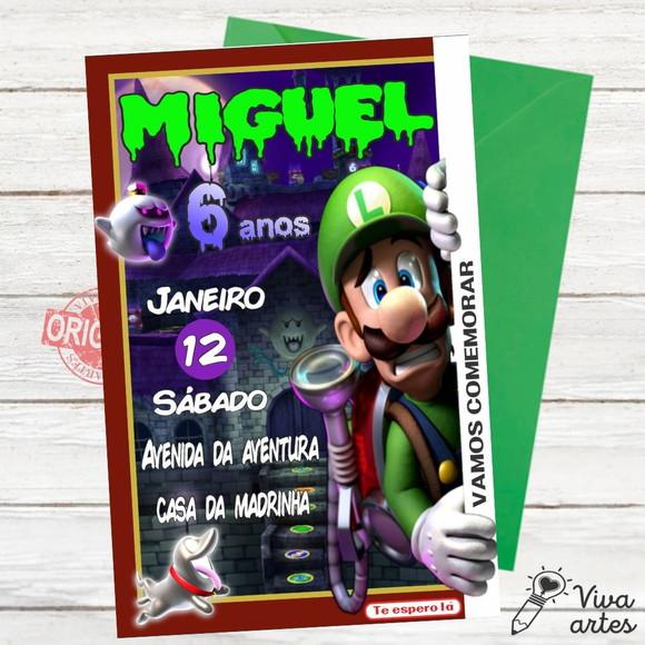 Convite Digital Luigi Bros