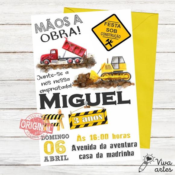 Convite Digital Maquinas de Construção