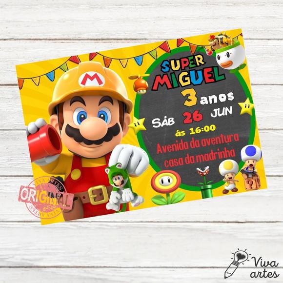 Convite Digital Mario Bros