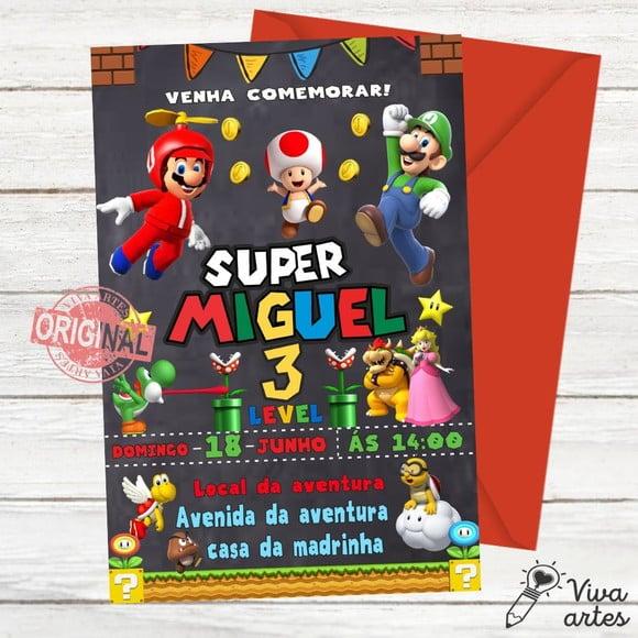 Convite Digital Mario Bros