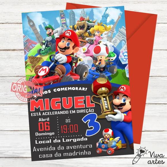 Convite Digital Mario Bros