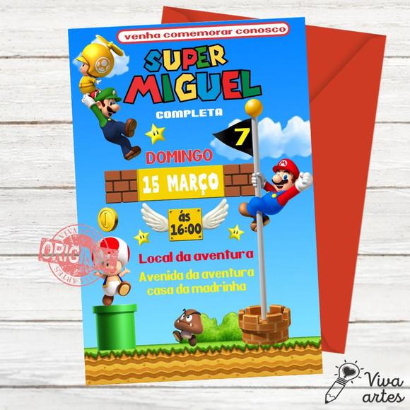Convite Digital Mario Bros