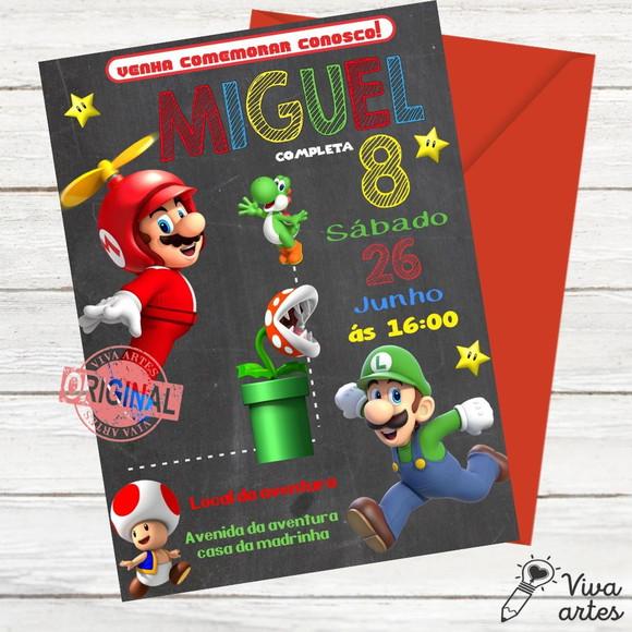 Convite Digital Mario Bros