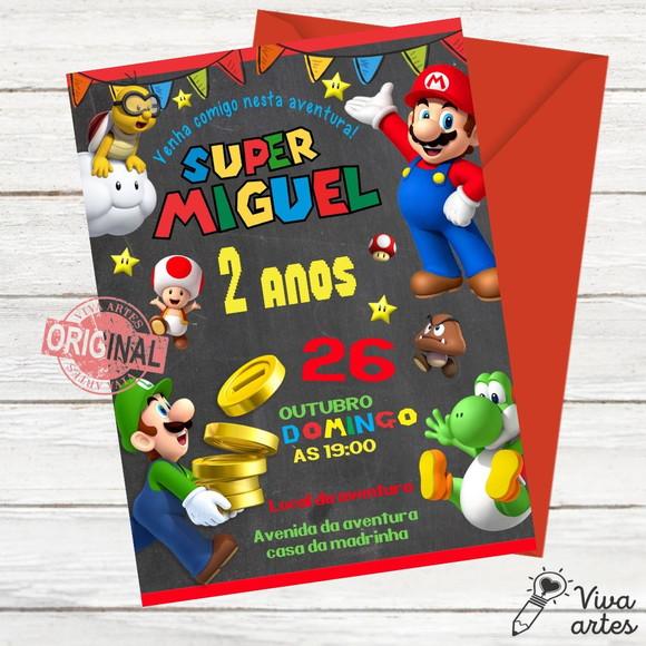 Convite Digital Mario Bros