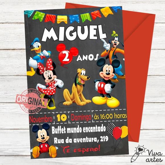 Convite Digital Mickey - Casa do Mickey Mouse