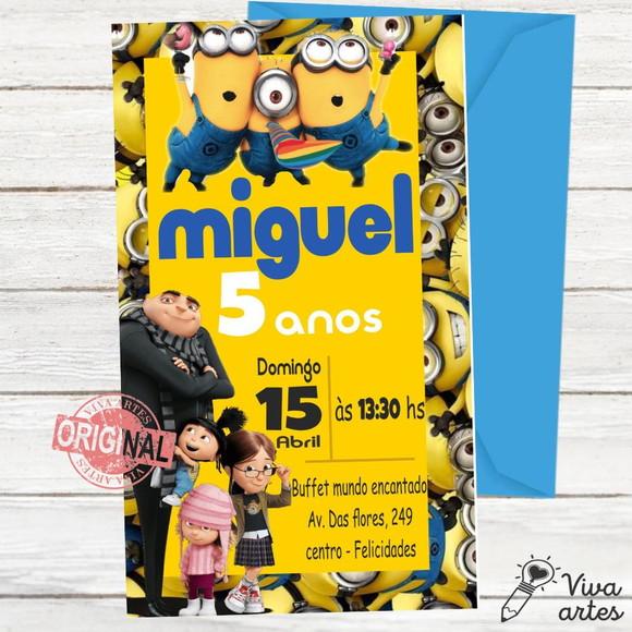 Convite Digital Minions