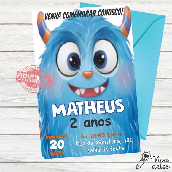 Convite Digital Monstrinhos