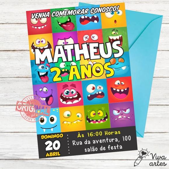 Convite Digital Monstrinhos