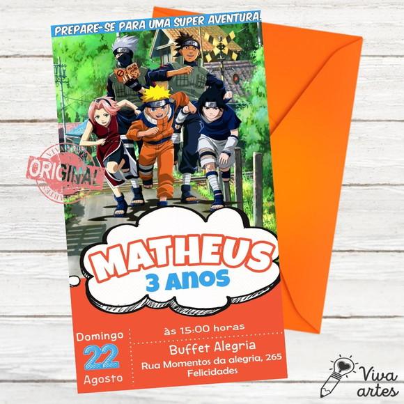 Convite Digital Naruto