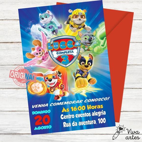 Convite Digital Patrulha Canina