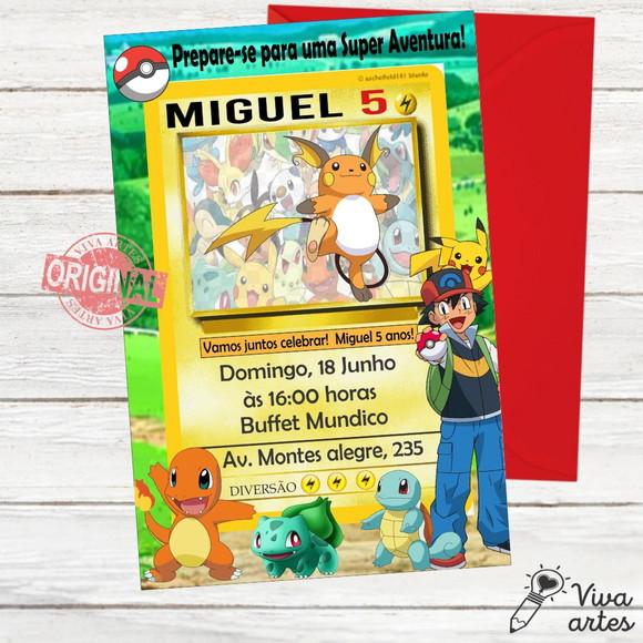 Convite Digital Pokemon