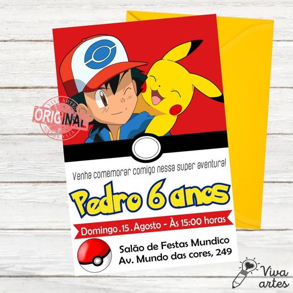 Convite Digital Pokemon