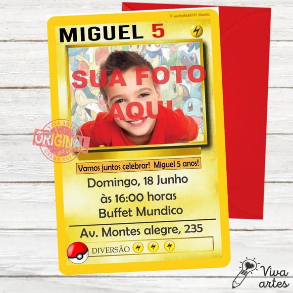 Convite Digital Pokemon