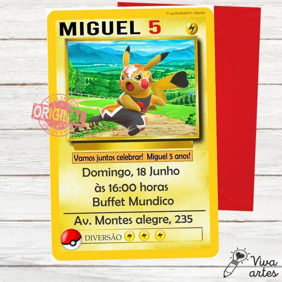 Convite Digital Pokemon