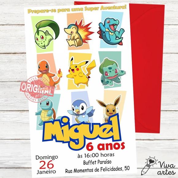 Convite Digital Pokemon