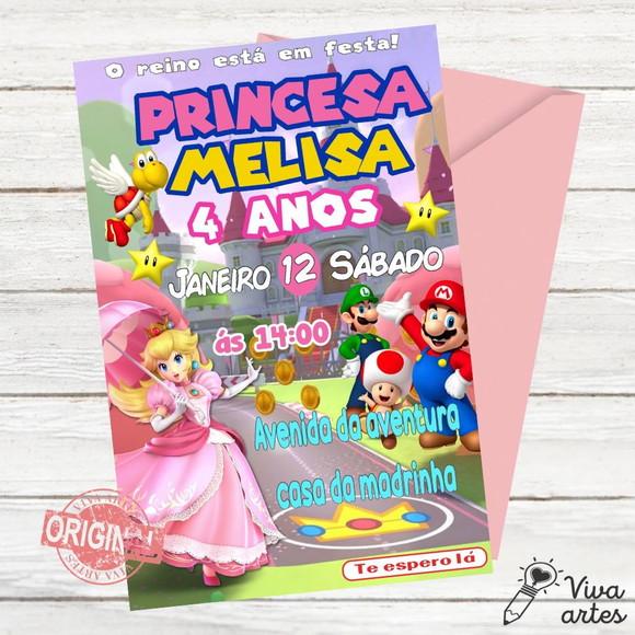 Convite Digital Princesa Peach