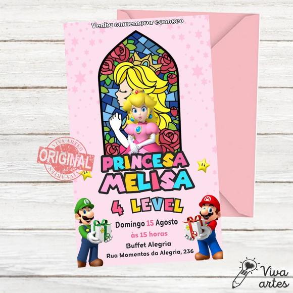 Convite Digital Princesa Peach