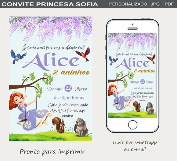 Convite Digital Princesa Sofia