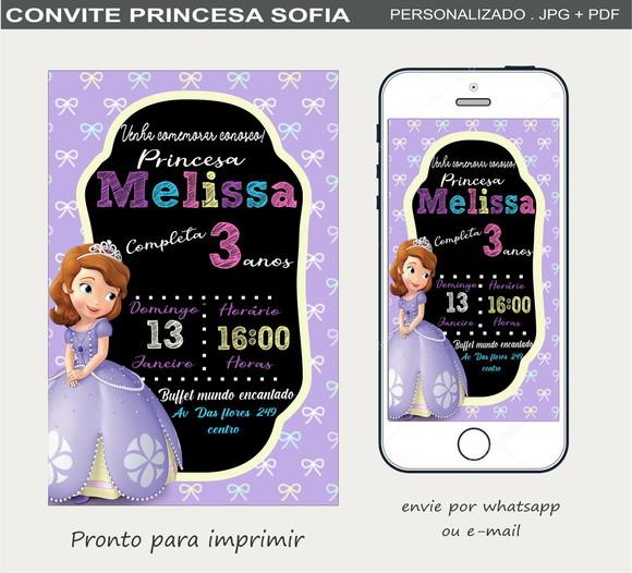 Convite Digital Princesa Sofia