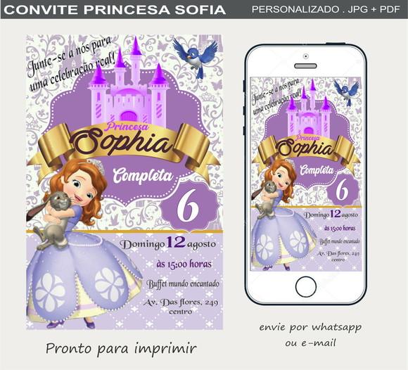 Convite Digital Princesa Sofia