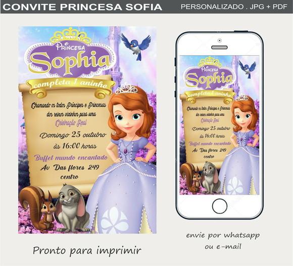 Convite Digital Princesa Sofia