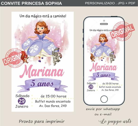 Convite Digital Princesa Sofia