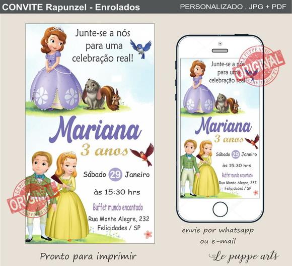 Convite Digital Princesa Sofia