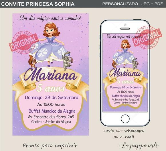 Convite Digital Princesa Sofia