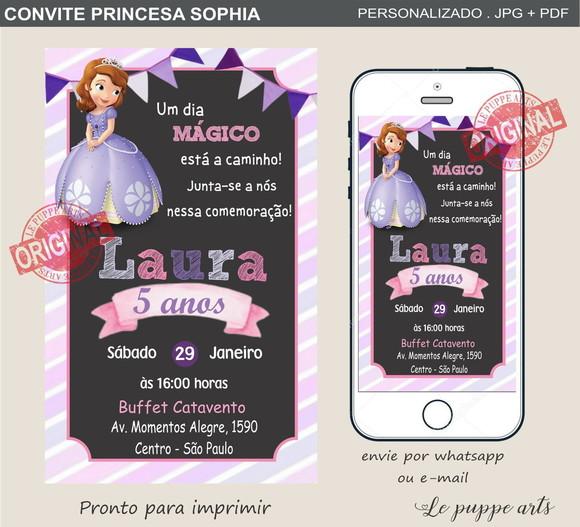 Convite Digital Princesa Sofia