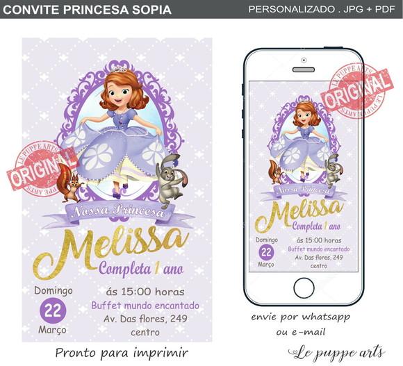 Convite Digital Princesa Sofia